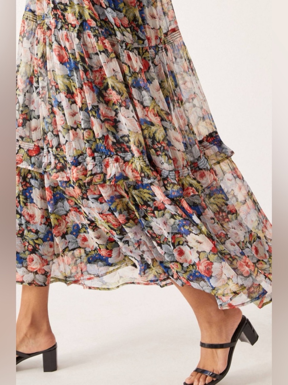 Anthropology The Marais Printed Chiffon Maxi Dress - Picture 2 of 8